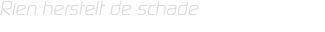 Rien herstelt de schade